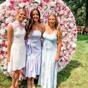 Light Blue Lace Maxi Dress size L by Petal & Pup